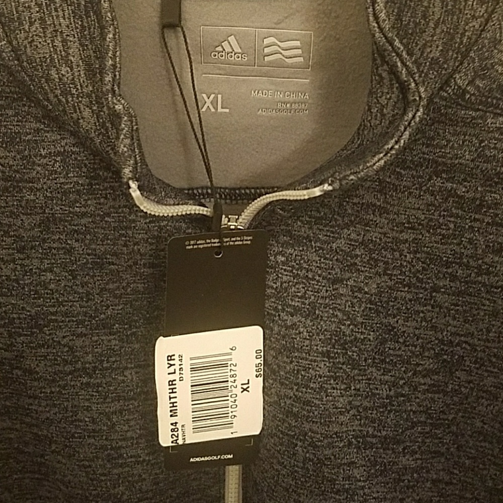 Adidas Climawarm Heathered Quarter-ZIP Pullover - Picture 3 of 4